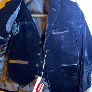 NWT Navy blazer and vest set